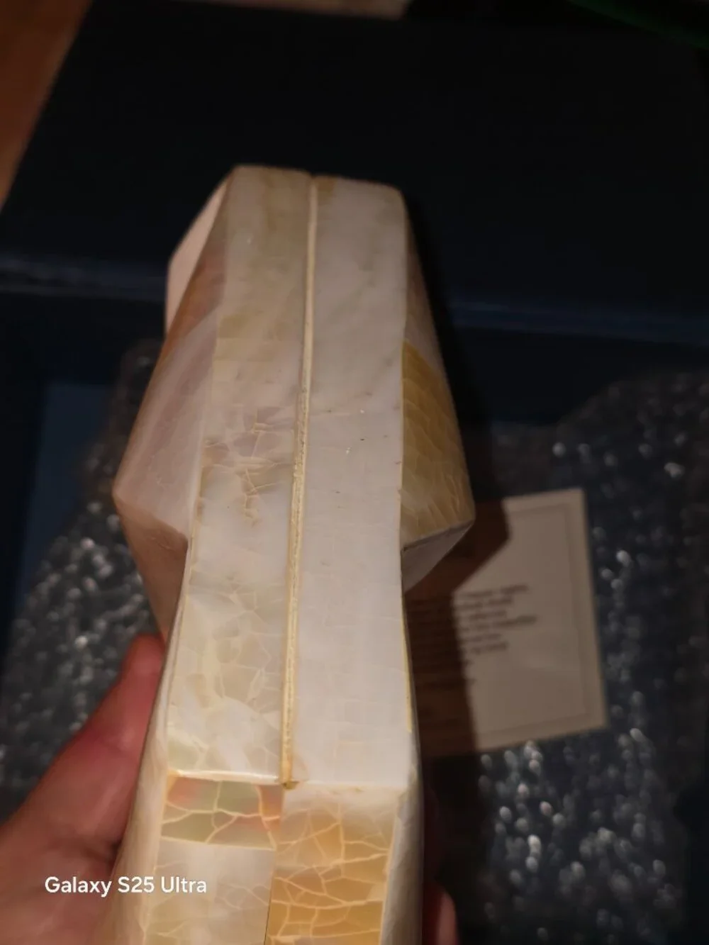 Brand New Kultura Handcrafted Mother of Pearl Mosaic Evening Clutch